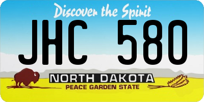 ND license plate JHC580