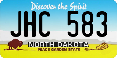 ND license plate JHC583
