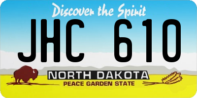 ND license plate JHC610