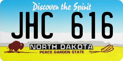 ND license plate JHC616
