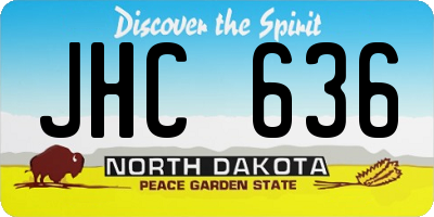 ND license plate JHC636