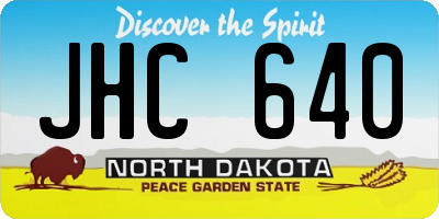 ND license plate JHC640