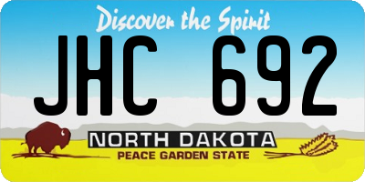 ND license plate JHC692