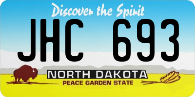 ND license plate JHC693