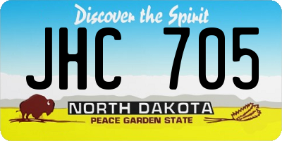 ND license plate JHC705