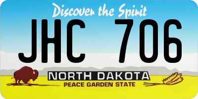ND license plate JHC706