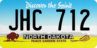ND license plate JHC712