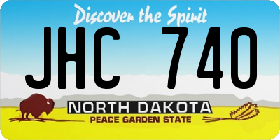 ND license plate JHC740