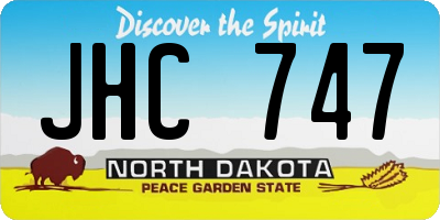 ND license plate JHC747
