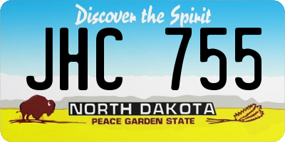 ND license plate JHC755