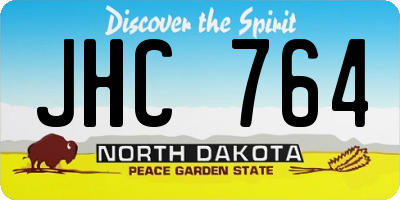 ND license plate JHC764