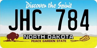 ND license plate JHC784