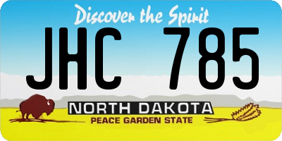 ND license plate JHC785