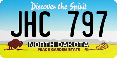 ND license plate JHC797