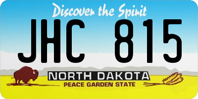 ND license plate JHC815