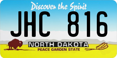 ND license plate JHC816