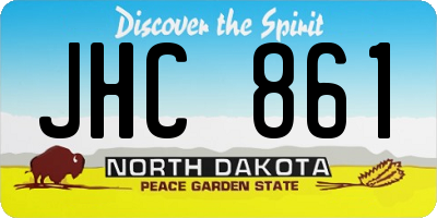 ND license plate JHC861