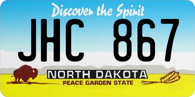 ND license plate JHC867