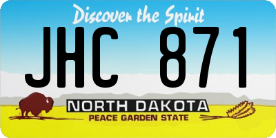 ND license plate JHC871