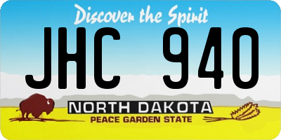 ND license plate JHC940