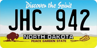ND license plate JHC942