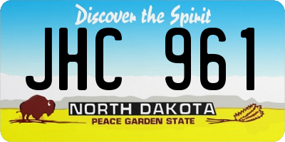 ND license plate JHC961