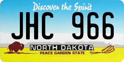ND license plate JHC966
