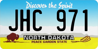 ND license plate JHC971
