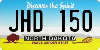 ND license plate JHD150