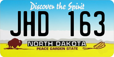 ND license plate JHD163