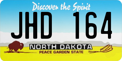 ND license plate JHD164