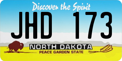 ND license plate JHD173