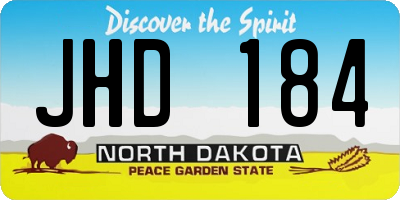 ND license plate JHD184