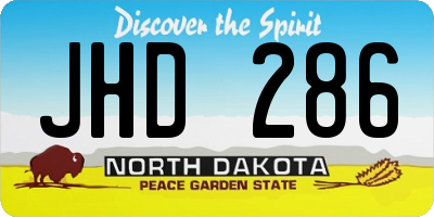 ND license plate JHD286
