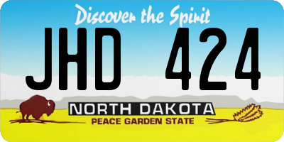 ND license plate JHD424