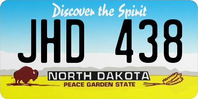 ND license plate JHD438