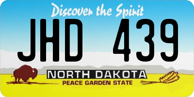 ND license plate JHD439