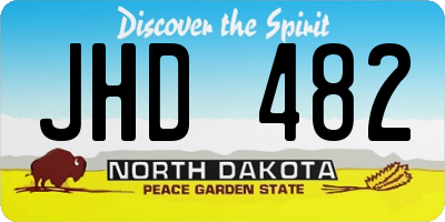 ND license plate JHD482
