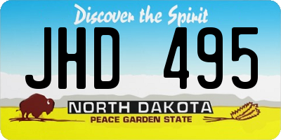 ND license plate JHD495
