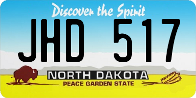 ND license plate JHD517