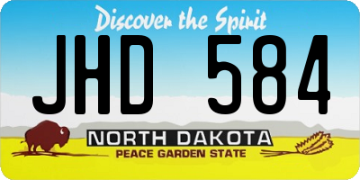 ND license plate JHD584