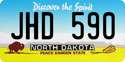 ND license plate JHD590
