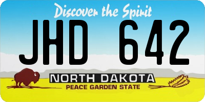 ND license plate JHD642