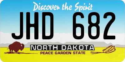 ND license plate JHD682