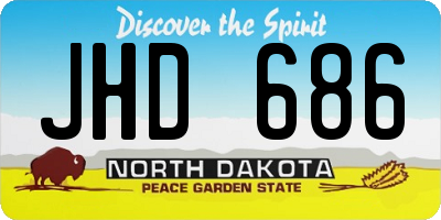 ND license plate JHD686