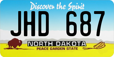 ND license plate JHD687