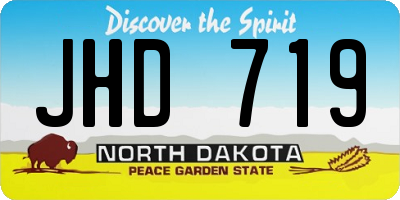 ND license plate JHD719