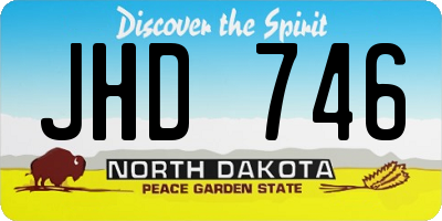 ND license plate JHD746