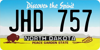 ND license plate JHD757
