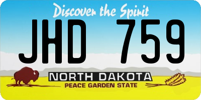 ND license plate JHD759